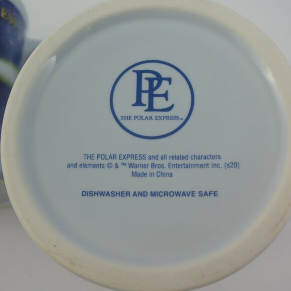 Pair of Polar Express Mugs, Heavy Ceramic, Embossed Design, LIKE NEW Condition - Picture 8 of 10